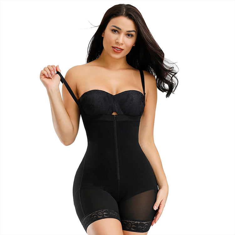 Body Suit For Women Posture Corrector 3-Row Hooks Belly Flattener